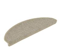 EDNRSOG 15 tappetini autoadesivi per scale, effetto sisal, 65 x 21 x 4 cm, beige chiaro, antiscivolo, in tessuto resistente, fonoassorbente, lavabili, proteggono le scale