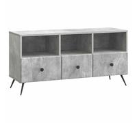 EDNRSOG Entertainment Center Grigio Cemento 102 x 34,5 x 50 cm Mobile TV con Cassetti e Ripiani Gestione Cavi Credenza Moderna in Legno
