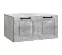 EDNRSOG Entertainment-Center - Mobile TV da parete con ripiani e gestione dei cavi, 59,5 x 41 x 30 cm, design moderno per soggiorno, mobile TV compatto per lettore multimediale, colore: grigio cemento