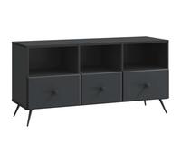 EDNRSOG Entertainment Center - Supporto TV da 102 cm con cassetti e gestione dei cavi, moderno centro multimediale nero per TV e decorazione, montaggio semplice