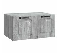 EDNRSOG Mobile TV da parete grigio Sonoma 59,5 x 41 x 30 cm Entertainment Center con ripiani e scomparti per lettori multimediali e console, design moderno con gestione dei cavi, robusto
