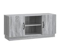 EDNRSOG Mobile TV grigio Sonoma 102 x 34,5 x 47 cm in legno Entertainment Center con scomparti e cassetti per soggiorno, design moderno