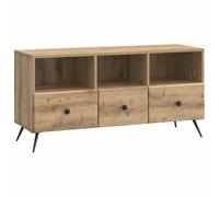 EDNRSOG Mobile TV in rovere Artisan 102 x 34,5 x 50 cm, supporto TV con cassetti e centro multimediale in legno, moderno centro di intrattenimento con gestione dei cavi e molto spazio