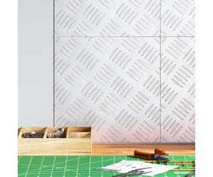 EDNRSOG Set di 4 gradini per scale in alluminio, 30 x 30 cm, design in lamiera striata, per interni ed esterni, gradini antiscivolo per sicurezza, pedane argentate per scale moderne
