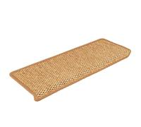 EDNRSOG Tappetini autoadesivi per gradini, effetto sisal, 15 pezzi, 65 x 21 x 4 cm, antiscivolo e fonoassorbente, in tessuto resistente, lavabili con strisce adesive per un facile montaggio.