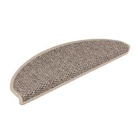 EDNRSOG Tappetini autoadesivi per gradini, effetto sisal, 15 pezzi, 65 x 21 x 4 cm, beige scuro, antiscivolo, fonoassorbente, lavabili e proteggono le scale dall'usura.
