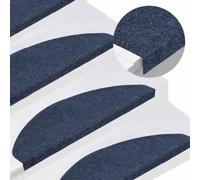 EDNRSOG Tappetini per gradini, autoadesivi, 15 pezzi, 65 x 22,5 x 3,5 cm, blu, antiscivolo, con strisce adesive, fonoassorbenti e comodi, proteggono le scale dal