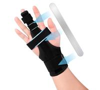 EDNYZAKRN Stecca per Dito Medio, Stecca per Dito a Scatto, Tutore di Sostegno per Polso, Cinghie Rimovibili per Mano Destra o Sinistra