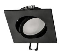 EDO apparecchio spot a soffitto AKTYN 1 SQ Nero relfettore a soffitto quadrato nero lampada da incasso a soffitto IP20 spot a soffitto EDO777123