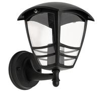 EDO Applique da Esterno IMMA Nero IP44 - Lampada da Parete con Attacco E27 - Illuminazione da Giardino per Facciata, Ingresso, Terrazza, Balcone