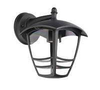 EDO Applique da Esterno IMMA W Nero IP44 - Lampada da Parete con Attacco E27 - Illuminazione da Giardino per Esterni - Fascio di Luce Direzionato Verso l’Alto
