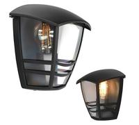 EDO Applique da Parete Esterna E27 IMMA W Nera - Moderna Lampada da Parete - Luce diretta - Illuminazione Impermeabile IP44 - Elegante Lanterna per Giardino Terrazza Facciata e Balcone