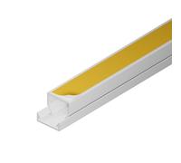 EDO Canalina Passacavi Autoadesiva in PVC 15x10 mm 2 m Bianco con Coperchio a Scatto - Coprifili da Parete per TV, Ufficio, Casa - Canaletta Elettrica per Interni per la Gestione dei Cavi