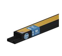 EDO Canalina Passacavi Autoadesiva in PVC 15x10 mm 2 m Nero | con Coperchio a Scatto -Coprifili da Parete per TV, Ufficio, Casa -Canaletta Elettrica per Interni per la Gestione dei Cavi