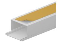 EDO Canalina Passacavi Autoadesiva in PVC 40x25 mm 2 m Bianco con Coperchio | a Scatto - Coprifili da Parete per TV, Ufficio, Casa - Canaletta Elettrica per Interni per la Gestione dei Cavi