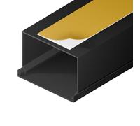 EDO Canalina Passacavi Autoadesiva in PVC 60x40 mm 2 m Antracite Scuro con Coperchio a Scatto - Coprifili da Parete per TV, Ufficio, Casa - Canaletta Elettrica per Interni per la Gestione dei Cavi