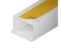 EDO Canalina Passacavi Autoadesiva in PVC 60x40 mm 2 m Bianco con Coperchio a Scatto - Coprifili da Parete per TV, Ufficio, Casa - Canaletta Elettrica per Interni per la Gestione dei Cavi