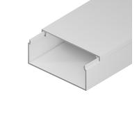 EDO Canalina Passacavi in PVC 100x40 mm 2 m Bianco con Coperchio a Scatto - Coprifili da Parete per TV, Ufficio, Casa - Canaletta Elettrica per Interni per la Gestione dei Cavi