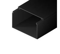 EDO Canalina Passacavi in PVC 100x60 mm 2 m Antracite Scuro con Coperchio a Scatto - Coprifili da Parete per TV, Ufficio, Casa - Canaletta Elettrica per Interni per la Gestione dei Cavi