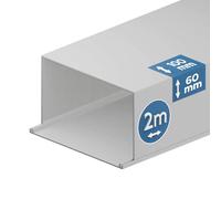 EDO Canalina Passacavi in PVC 100x60 mm 2 m Bianco con Coperchio a Scatto