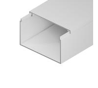 EDO Canalina Passacavi in PVC 100x60 mm 2 m Bianco con Coperchio a Scatto - Coprifili da Parete per TV, Ufficio, Casa - Canaletta Elettrica per Interni per la Gestione dei Cavi