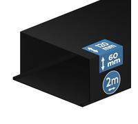EDO Canalina Passacavi in PVC 120x60 mm 2 m Antracite Scuro con Coperchio