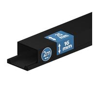 EDO Canalina Passacavi in PVC 25x16 mm 2 m Antracite Scuro con Coperchio
