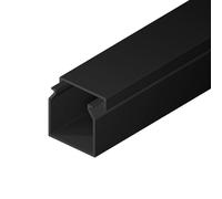 EDO Canalina Passacavi in PVC 25x25 mm 2 m Antracite Scuro con Coperchio a Scatto - Coprifili da Parete per TV, Ufficio, Casa - Canaletta Elettrica per Interni per la Gestione dei Cavi