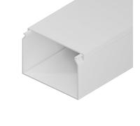 EDO Canalina Passacavi in PVC 60x40 mm 2 m Bianco con Coperchio a Scatto - Coprifili da Parete per TV, Ufficio, Casa - Canaletta Elettrica per Interni per la Gestione dei Cavi