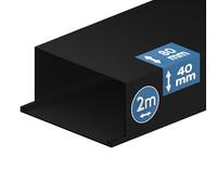 EDO Canalina Passacavi in PVC 80x40 mm 2 m Antracite Scuro con Coperchio