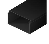 EDO Canalina Passacavi in PVC 80x40 mm 2 m Antracite Scuro con Coperchio a Scatto - Coprifili da Parete per TV, Ufficio, Casa - Canaletta Elettrica per Interni per la Gestione dei Cavi