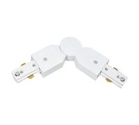 EDO Connettore Flessibile per Binario Sistema MEVA PRO Flex Connector-B Binario Monofase 800W 10A 110-265 V AC Sistemi di illuminazione Connettore Alimentazione per Binario Monofase Bianco