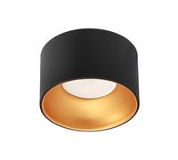 EDO Faretto da Incasso per Cartongesso ZAMA Black Gold S Rotondo - Ø85*50mm, Plafoniera Soffitto Faretto Alluminio in Oro Nero, Spot a Soffitto Apparecchio da incasso per Cameretta, Cucina, Soggiorno