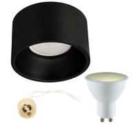 EDO Faretto da Incasso per Cartongesso ZAMA Black S Rotondo 5,5W LED 3000K Caldo 500lm GU10 230V - Ø85*50mm, Plafoniera Soffitto Faretto Alluminio in Nero per Cameretta, Cucina, Soggiorno
