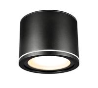 EDO Faretto da Soffitto Esterno/Interno UMA IP54 Nero Impermeabile con 4,9W LED 2700K GX53 470lm 230V - Ø90*60mm Lampada da Soffitto Moderna Tondo Spot Alluminio - Iluminazione Bagno, Cucina