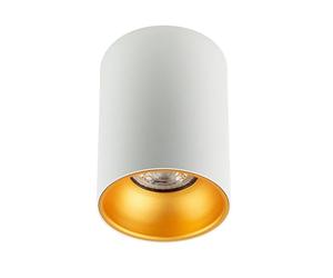 EDO Faretto da Soffitto GU10 ZAMA Lampada Rotondo Bianco Oro - Plafoniera da Soffitto Moderna - Ø80x110mm Apparecchio Alogeno 230V - Downlight in Alluminio per Camera da letto, Soggiorno, Cucina