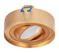 EDO Faretto da Soffitto Incasso Rotondo Oro SKAND MINI Orientabile - Plafoniera Moderna in Alluminio Compatibile con Attacco GU10 - Spot da Soffitto ø95x30mm per Soggiorno, Cucina, Corridoio, Ufficio