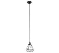 EDO lampada a sospensione a soffitto LOFT ALAMBRA SORO, lampada a sospensione retrò a 1 fiamma, lampada a sospensione blacka, lampada a sospensione per soggiorno con attacco E27, EDO777193