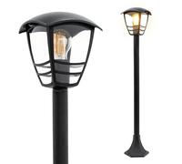 EDO Lampada da Giardino a Palo E27 IMMA L/T Nera - Moderna Lanterna da Esterno Alta 100 cm - Illuminazione Impermeabile IP44 - Elegante Lampione da Terra per Giardino, Sentieri e Terrazza