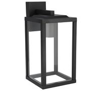 EDO, Lampada da parete per esterni GAIA T, lampada da parete in alluminio nero con vetro, lampada da parete con attacco E27, max.40 W, lampada da giardino impermeabile IP44, EDO777369