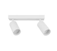 EDO Lampada Faretti da Soffitto Orientabili MALGA GU10 Bianco, Faretti 2 Luce, Faretto da Parete Interno per Barra, Lampadario Moderna Plafoniera per Camera da Letto Cucina Soggiorno, Senza Lampadina