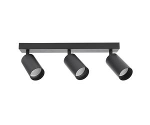 EDO Lampada Faretti da Soffitto Orientabili MALGA GU10 Nero, Faretti 3 Luce, Faretto da Parete Interno per Barra, Lampadario Moderna Plafoniera per Camera da Letto Cucina Soggiorno, Senza Lampadina