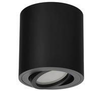 EDO MALDA Black Spot montaggio a superficie GU10 IP20, 220-240V, riflettore da soffitto in alluminio rotondo nero EDO777233