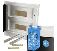 EDO Quadro Elettrico da Incasso 2 File per 24 Moduli 32 x 30 x 9,5 cm IP40