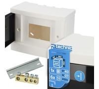 EDO Quadro Elettrico da Parete 1 Fila per 6 Moduli 14 x 18 x 9,5 cm IP40