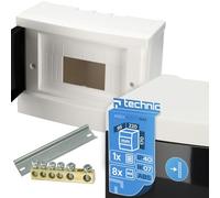 EDO Quadro Elettrico da Parete 1 Fila per 8 Moduli 17 x 22 x 9,5 cm IP40