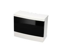 EDO Quadro Elettrico da Parete 1 Fila per 8 Moduli 17 x 22 x 9,5 cm IP40 - Scatola di Distribuzione in ABS Bianco - Centralino per Impianti Elettrici da Interno