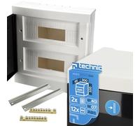 EDO Solutions Scatola di distribuzione da incasso – Cassetta di sicurezza 24 moduli ABS bianco