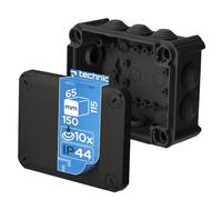 EDO Scatola da Parete IP44 Impermeabile 150x115x65 mm Nera