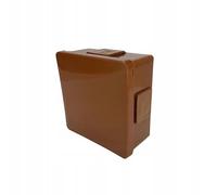 EDO Scatola da Parete IP55 Impermeabile 86x86x40 mm Marrone 4-Ingressi Senza Alogeni - Scatola di Derivazione con Pressacavi In Gomma e Chiusura a Scatto Interno/Esterno